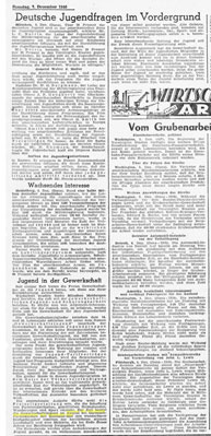 Die Jugendfrage 1946 betrifft auch den Reintalerhof