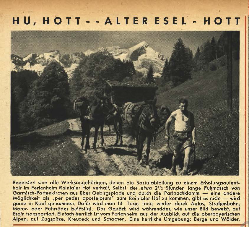 Echo der Arbeit und der Reintalerhof