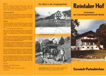 Der Prospekt zum Reintaler Hof