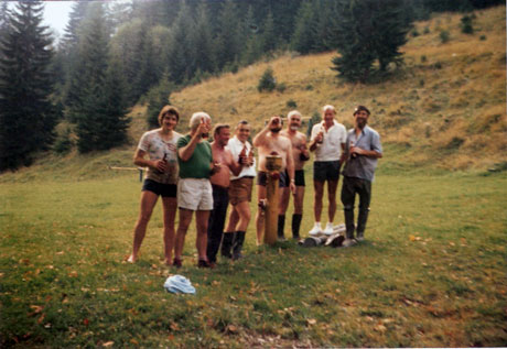 Ein Umtrunk nach getaner Arbeit auf dem Reintalerhof