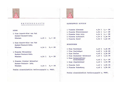 Die letzte Getränkekarte des Reintalerhofs