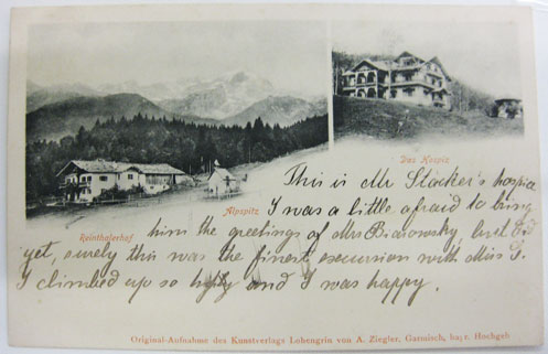 Englische Postkarte zum Raintalhospiz