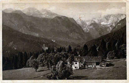 Der Reintalbauer auf einer Ansichtskarte, die 1924 gelaufen ist.