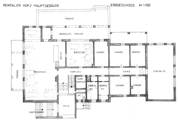 Reintaler Hof - Grundriss des Erdgeschoss