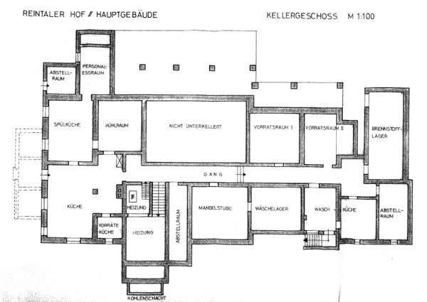 Reintaler Hof - Grundriss des Kellers