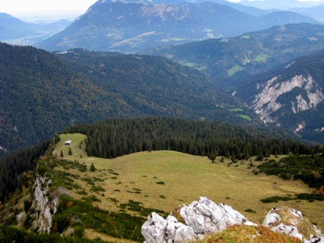 Der Reintalerhof vom Stuibenspitz