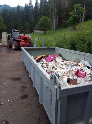 Das E-Werk des Reintalerhofs im Februar 2020